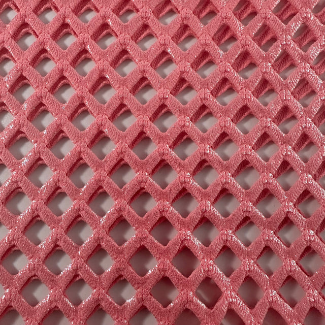 Polyester Spandex Diamond Foil Fish Net Fabric