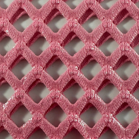 Polyester Spandex Diamond Foil Fish Net Fabric