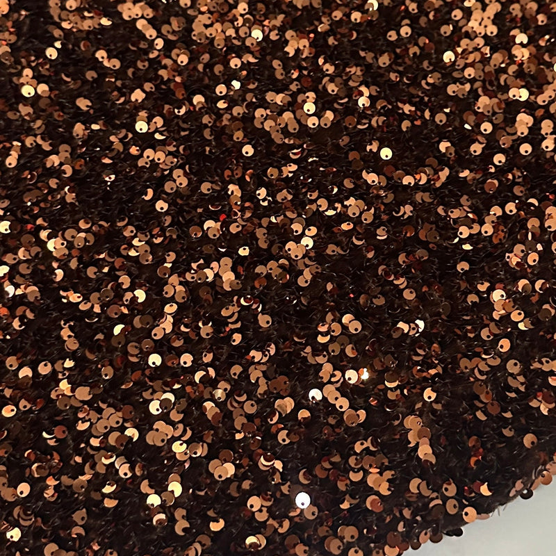 Chocolate Brown Sequin on Velvet