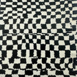 Polyester Spandex Tricot Fabric Black White Checkered 60"