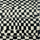 Polyester Spandex Tricot Fabric Black White Checkered 60"