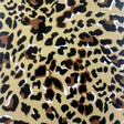 Leopard Print Polyester Spandex Tricot Fabric