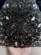 Black Rhinestone Bodice Applique