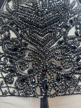 Black Rhinestone Bodice Applique