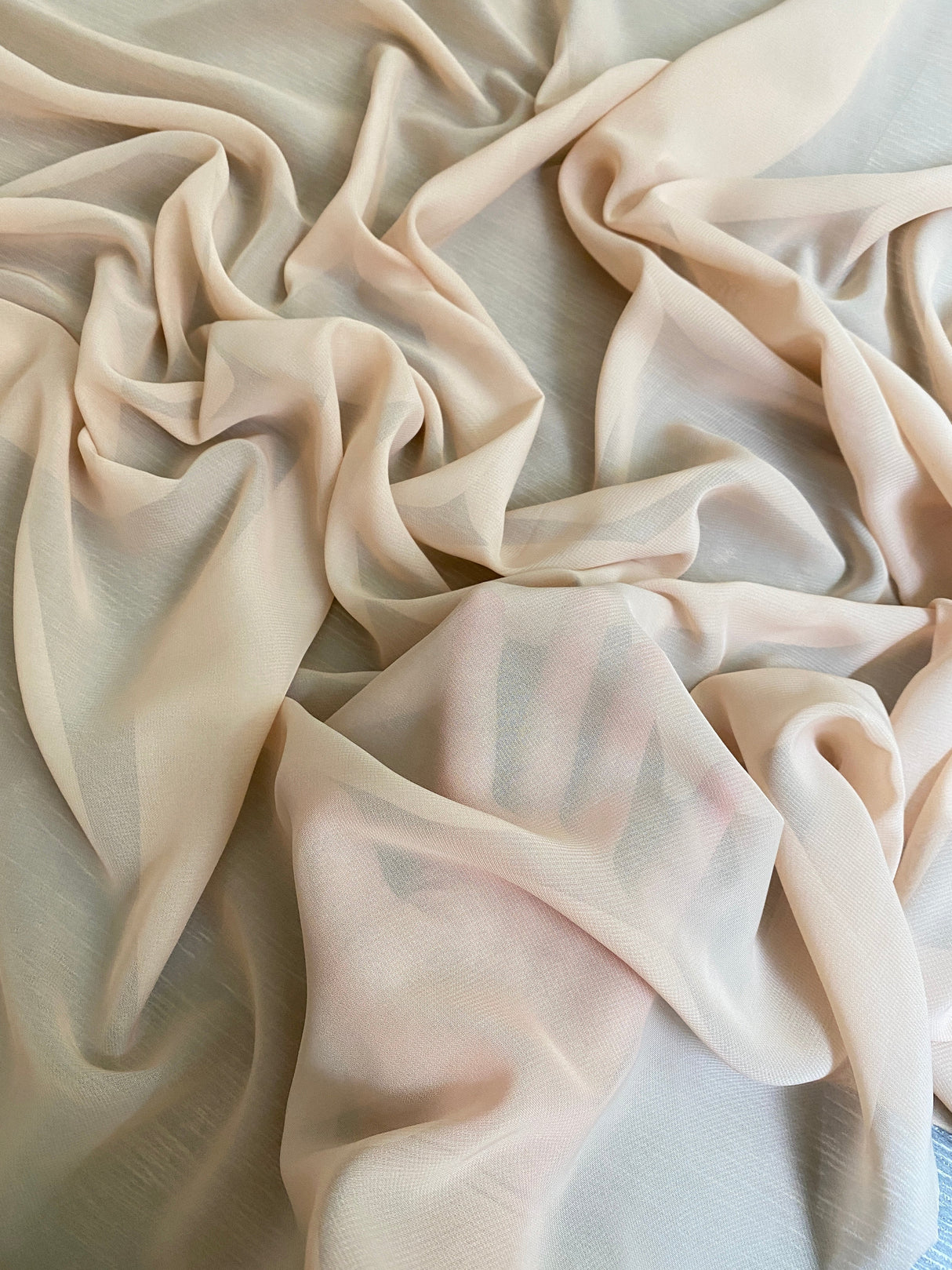 Sheer Beige Chiffon