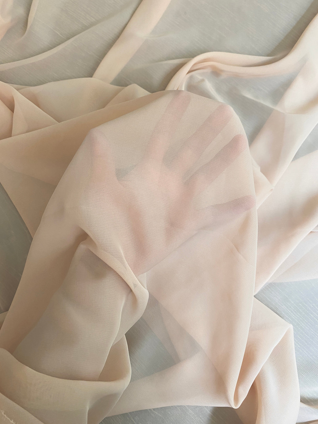 Sheer Beige Chiffon