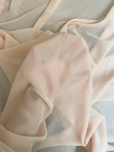Sheer Beige Chiffon