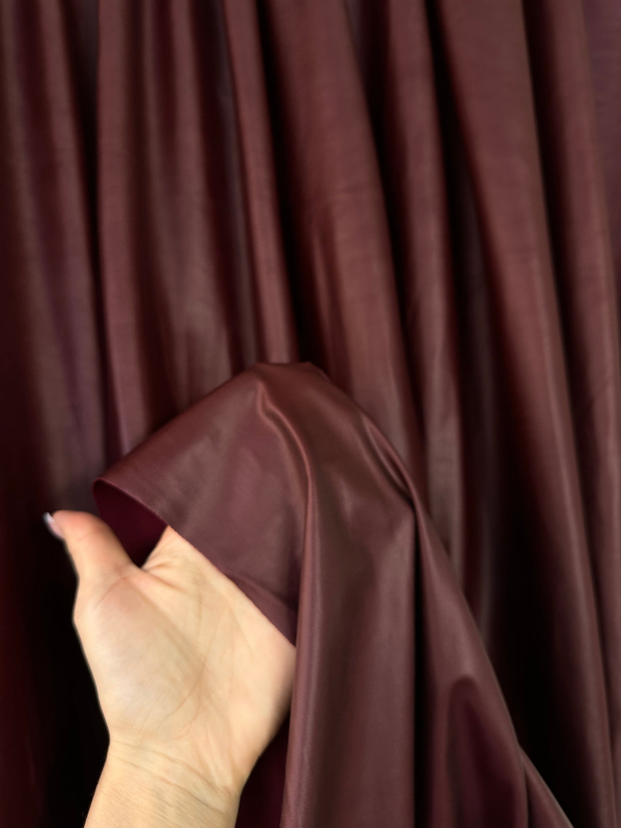 Burgundy 4-Way Stretch Faux Leather