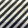 Polyester Spandex Fabric 4-Way Stretch Diagonal Stripe Offwhite Navy 60"