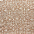 Traditional Polynesian Geometric Design Light Barkcloth Fabric - Beige & White, 45" Width (1 Yard)