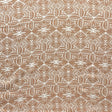Traditional Polynesian Geometric Design Light Barkcloth Fabric - Beige And White, 45" Width (1 Yard)