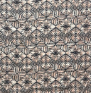 Traditional Polynesian Geometric Design Light Barkcloth Fabric - Beige And White, 45" Width (1 Yard)