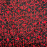 Traditional Polynesian Geometric Design Light Barkcloth Fabric - Beige And White, 45" Width (1 Yard)