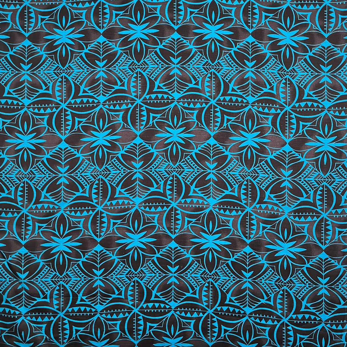 Traditional Polynesian Geometric Design Light Barkcloth Fabric - Beige And White, 45" Width (1 Yard)