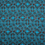 Traditional Polynesian Geometric Design Light Barkcloth Fabric - Beige And White, 45" Width (1 Yard)