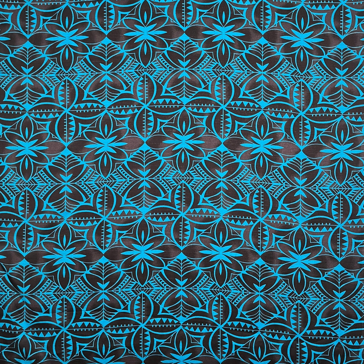 Traditional Polynesian Geometric Design Light Barkcloth Fabric - Beige & White, 45" Width (1 Yard)