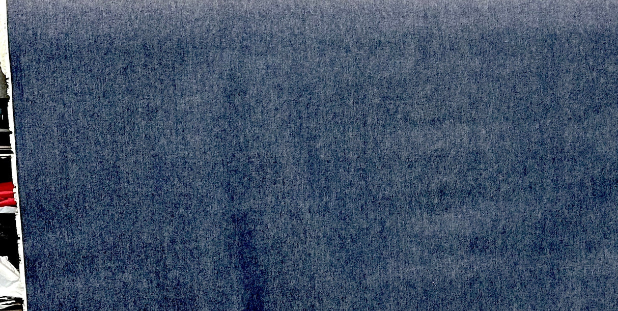 USA Made Deep Indigo Denim 100 Percent Cotton Fabric - Deep Indigo Blue, Ring Spun, 68" Width (By The Yard)