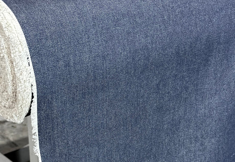 10 Yards USA Made Deep Indigo Denim 100 Percent Cotton Fabric - Deep Indigo Blue, Ring Spun, 68" Wide (10 Yards)