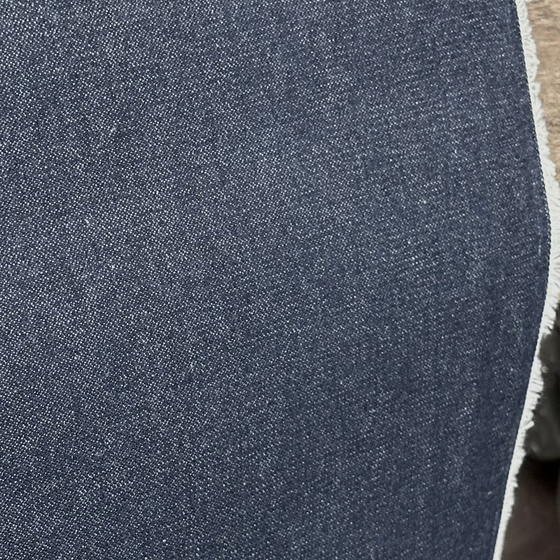 USA Made Dark Indigo Denim Ring Spun 100 Percent Cotton Fabric - Dark Indigo Blue, Denim, 68" Width (By The Yard)