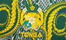 Traditional Tattoo Kingdom Of Tonga Seal Polyester Fabric - Purple, Black, Hunter Green, Brown, Navy Blue, 68" L x 44" W (1 Piece)