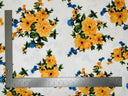 1 Yard Techno Crepe Knit Floral Print Fabric Lightweight Stretch 60 Inch Width