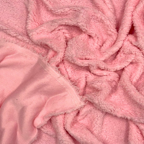 Sherpa Faux Fur Polyester Fabric - Solid, 60" Width (1 Yard)