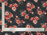 1 Yard Techno Crepe Knit Floral Print Fabric Soft Stretch 60 Inch Width