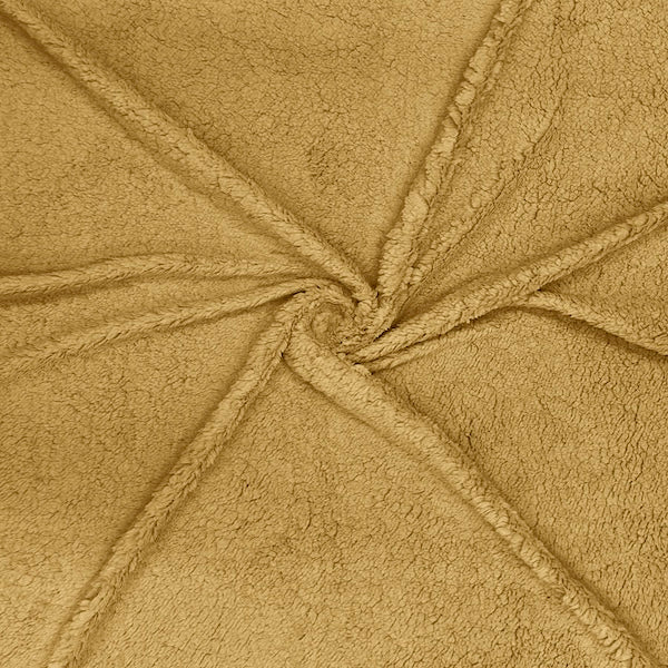 Sherpa Faux Fur Polyester Fabric - Solid, 60" Width (1 Yard)