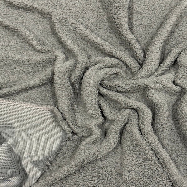 Sherpa Faux Fur Polyester Fabric - Solid, 60" Width (1 Yard)