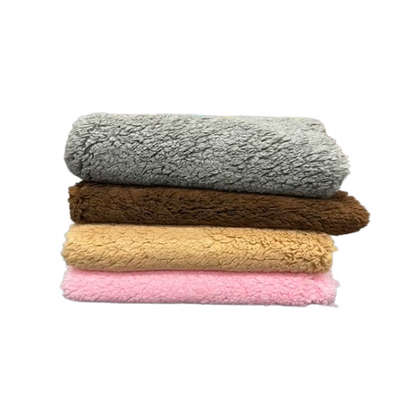 Sherpa Faux Fur Polyester Fabric - Solid, 60" Width (1 Yard)