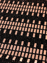 Stretch Mirror Sequin Knit Rose Gold