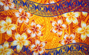 Polyester Sarong Plumeria Double Border