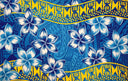 Polyester Sarong Plumeria Double Border
