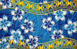 Plumeria Double Border Polyester Fabric - Double Border, 70" L x 44 1/2" W (1 Sarong)