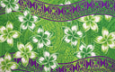 Polyester Sarong Plumeria Double Border