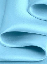 Stretch Silk Satin Baby Blue