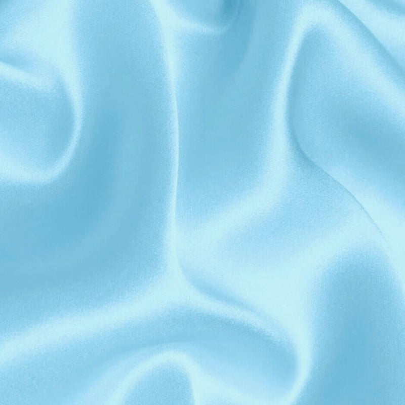 Stretch Silk Satin Baby Blue
