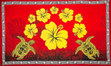 Tropical Arch Sarong Polyester Fabric - Tapa Border, Tropical Arch Print, 72" L X 45" W (1 Sarong)