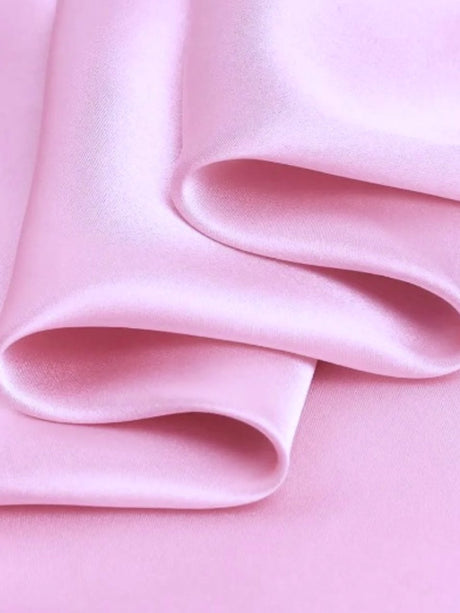 Baby Pink Stretch Satin