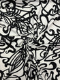 Black And White Abstract Music Print Polyester Spandex Fabric - Black And White Abstract Music Print, 58"/60" Width (1 Yard)