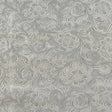 Gray Western Floral Pu Leather Vinyl Fabric,