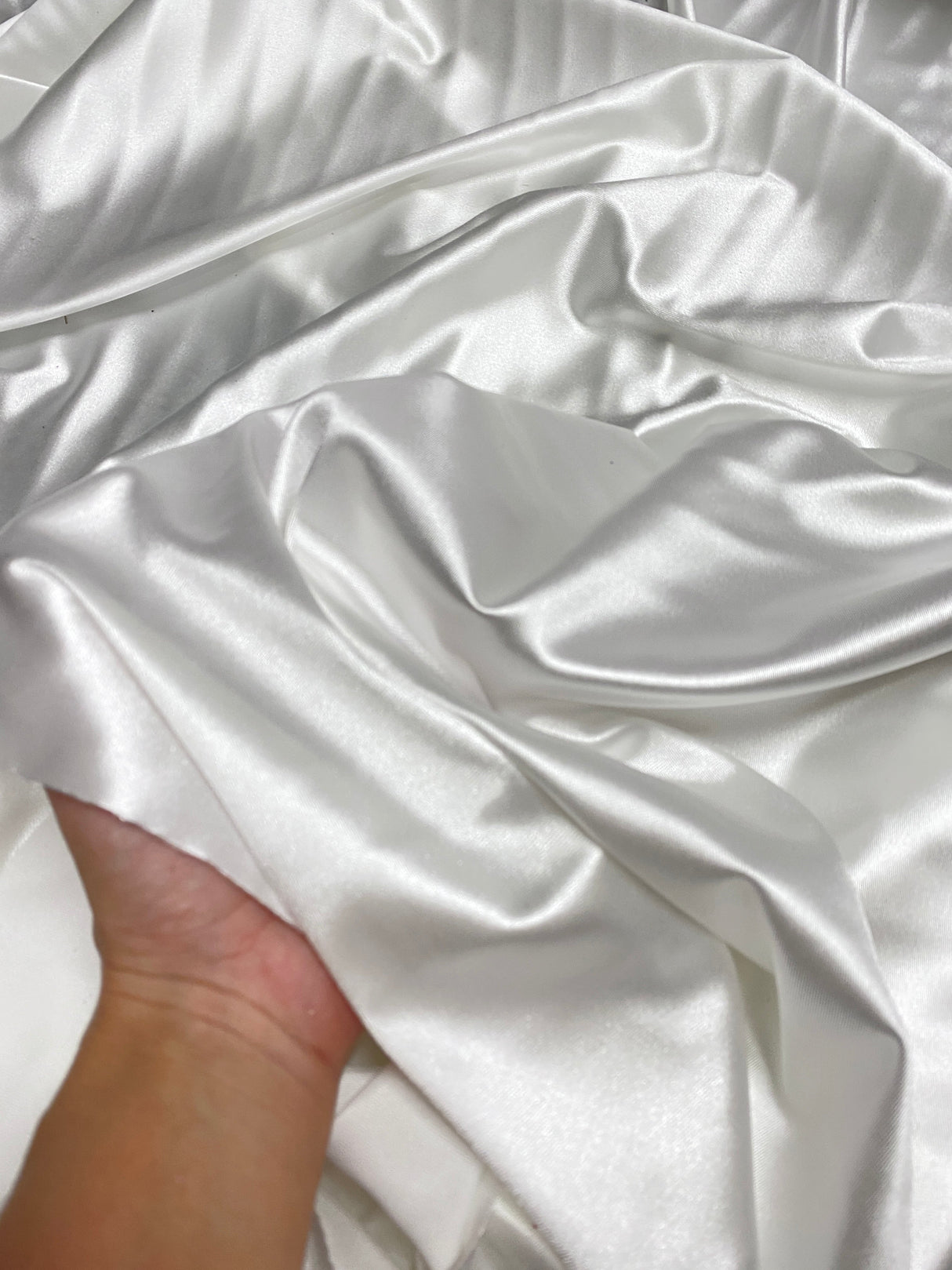 Shiny Nylon Spandex White