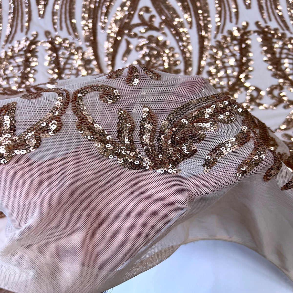 Stretch Sequins Lace Fabric