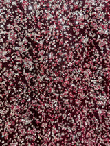 Stretch Sequin Lace Red-Silver