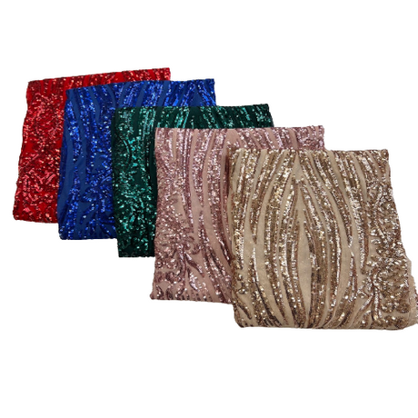 Stretch Sequins Lace Fabric