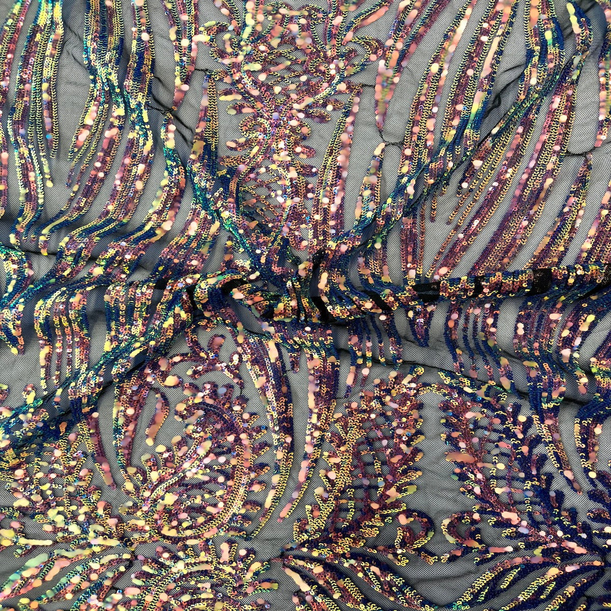 Stretch Sequins Lace Fabric