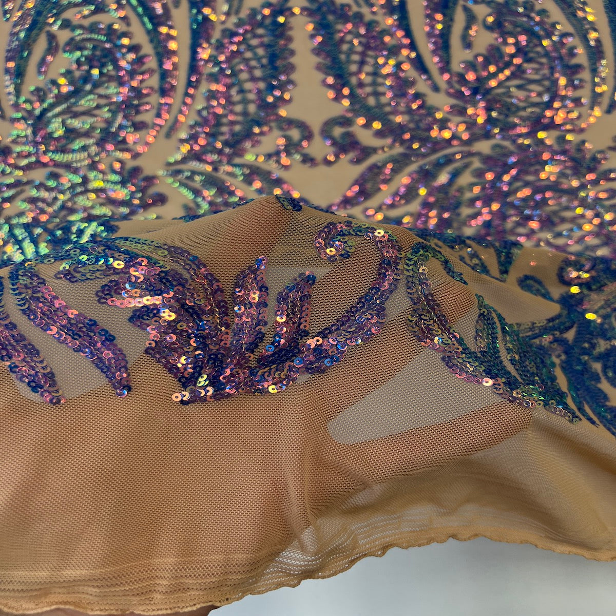 Stretch Sequins Lace Fabric