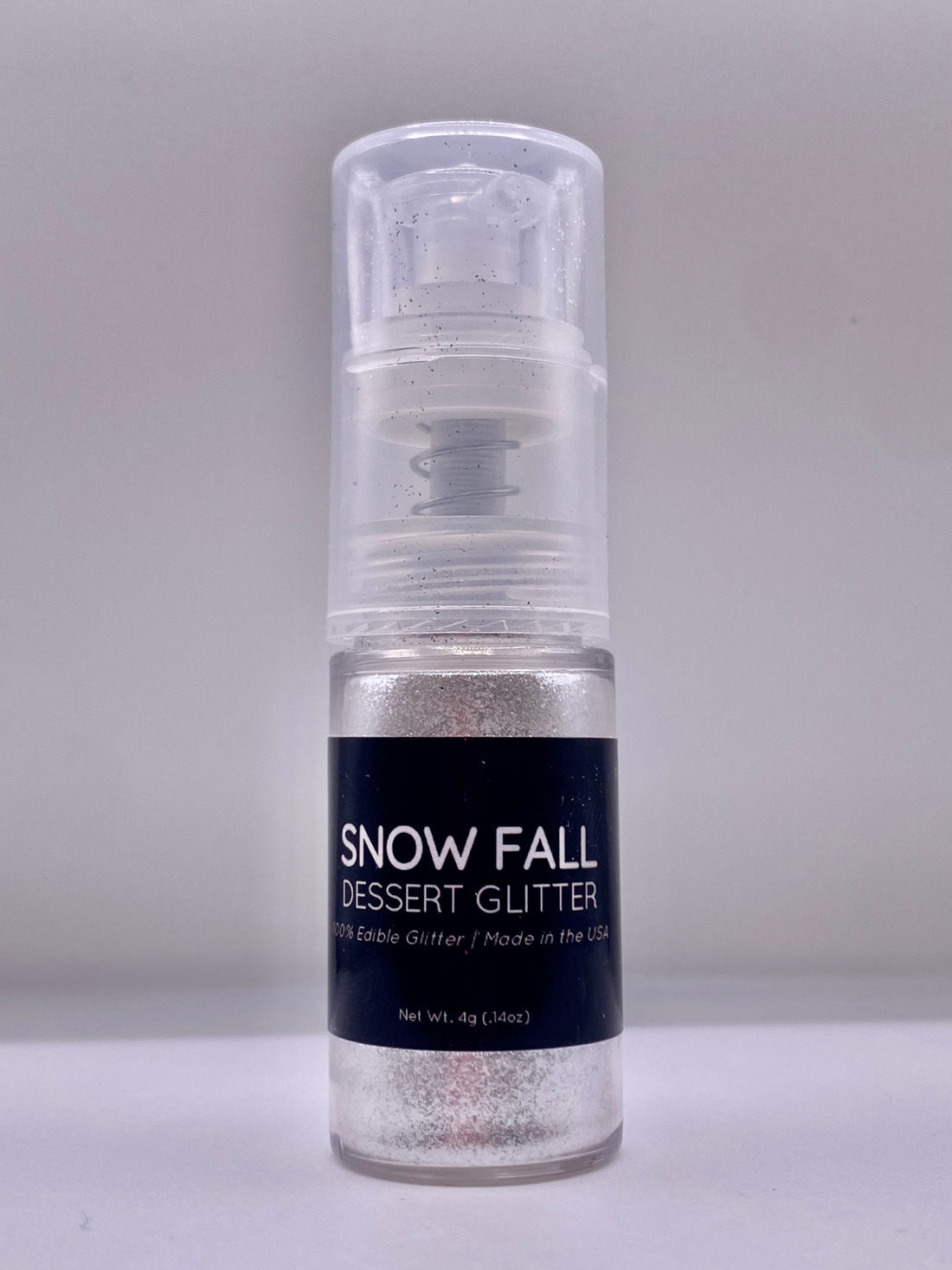 Snow Fall Dust Pump 4g – Shine Dessert Glitter, 100% Edible, Vegan & Gluten Free