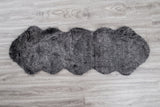 Renne Area Rug Bed Cover Collection Faux Fur Fabric - White, Tip Dye Gray, Animal Shape, 5' X 8', 2' X 6', 2' X 3' (1 Unit)