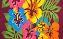 Polyester Sarong Hibiscus Airbrush Flower